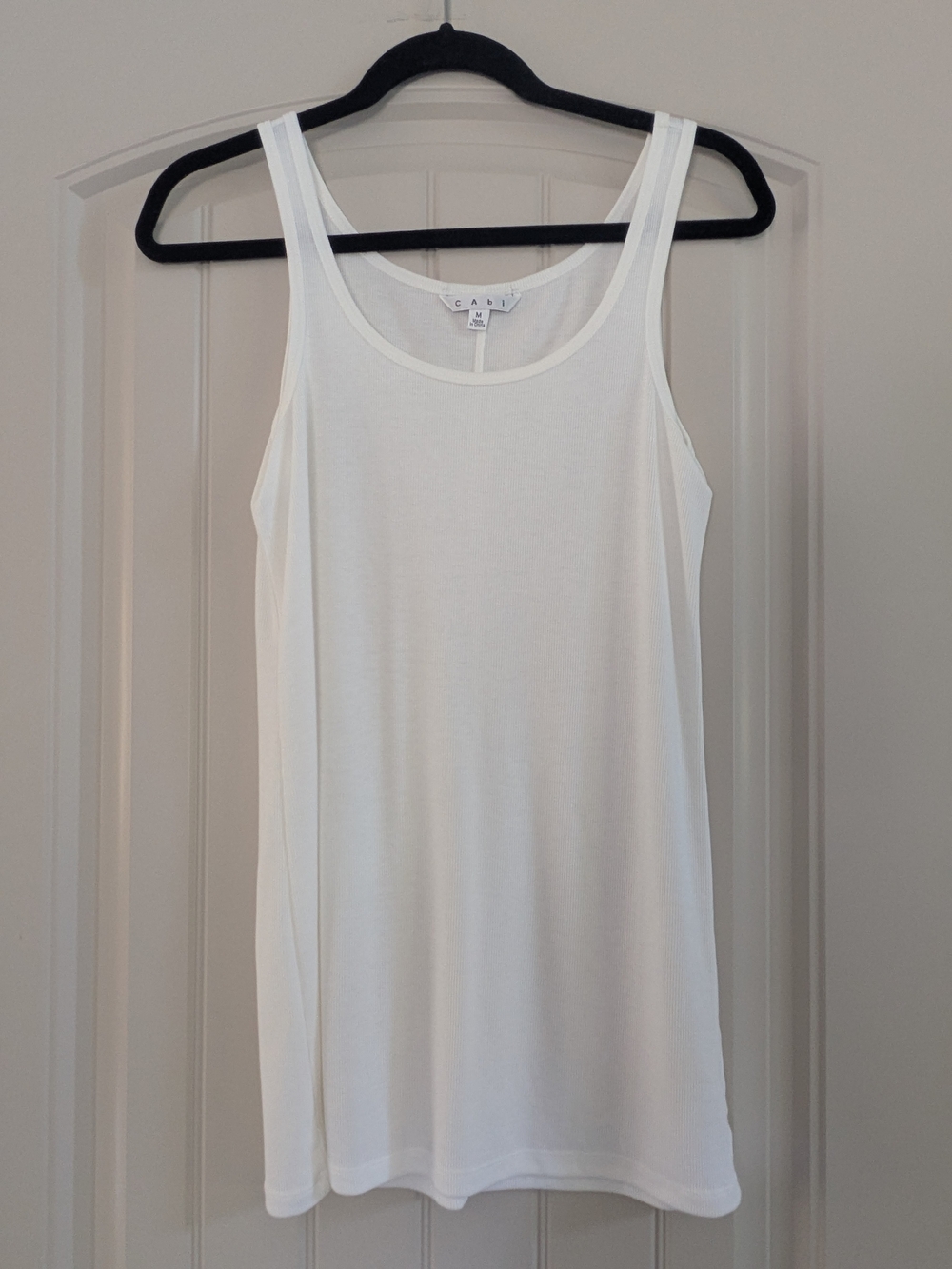 Cami White Tank Top by CAbi - Classic Women's Scoop Neck